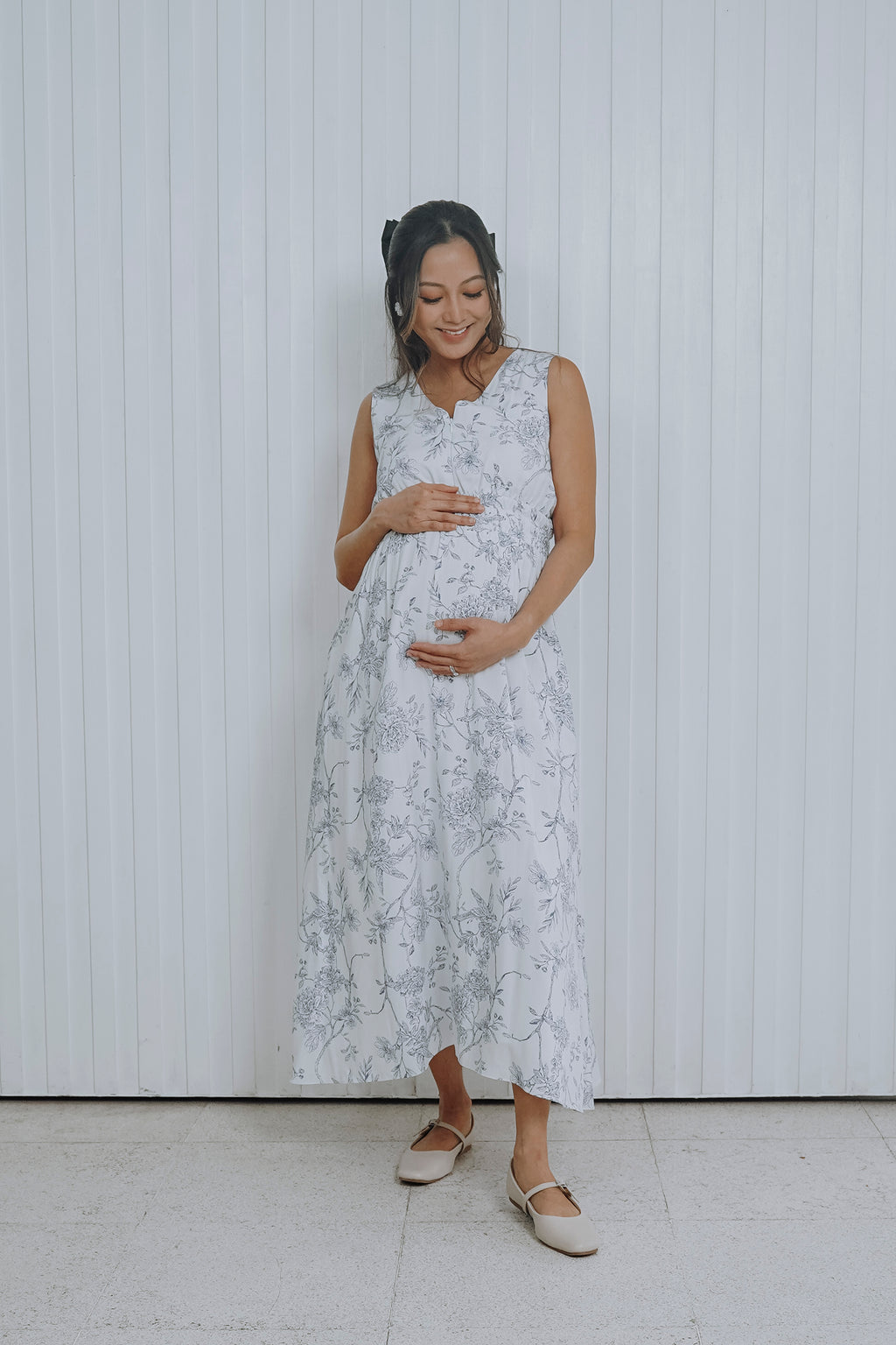 Danica Dress Blue Bird Print