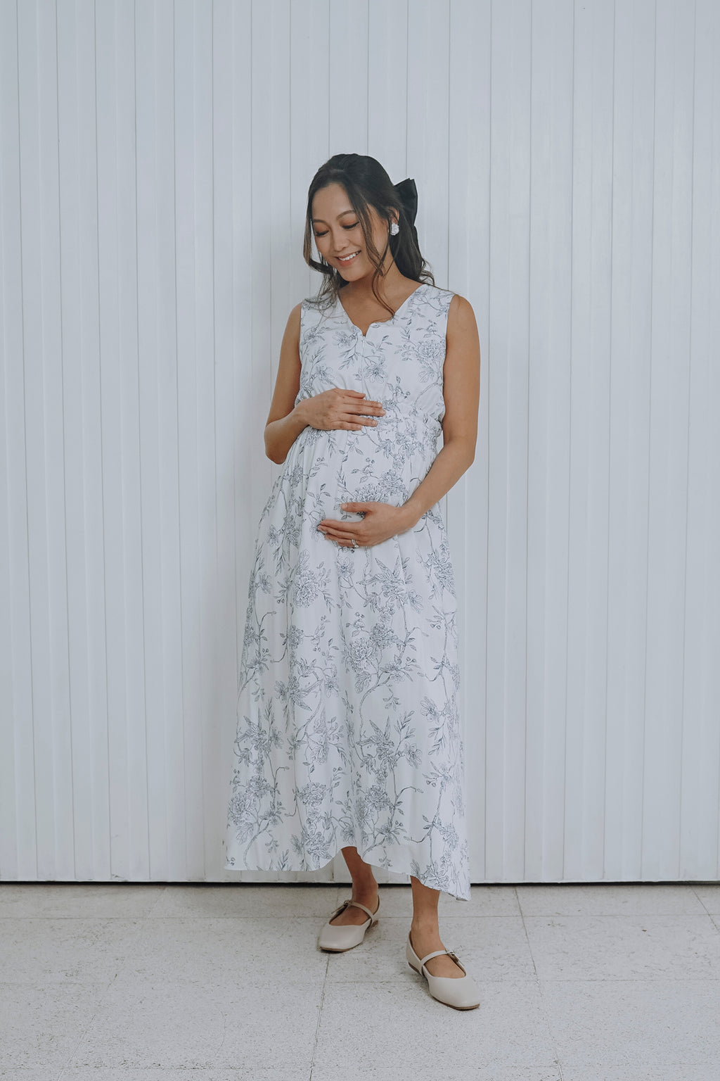 Danica Dress Blue Bird Print