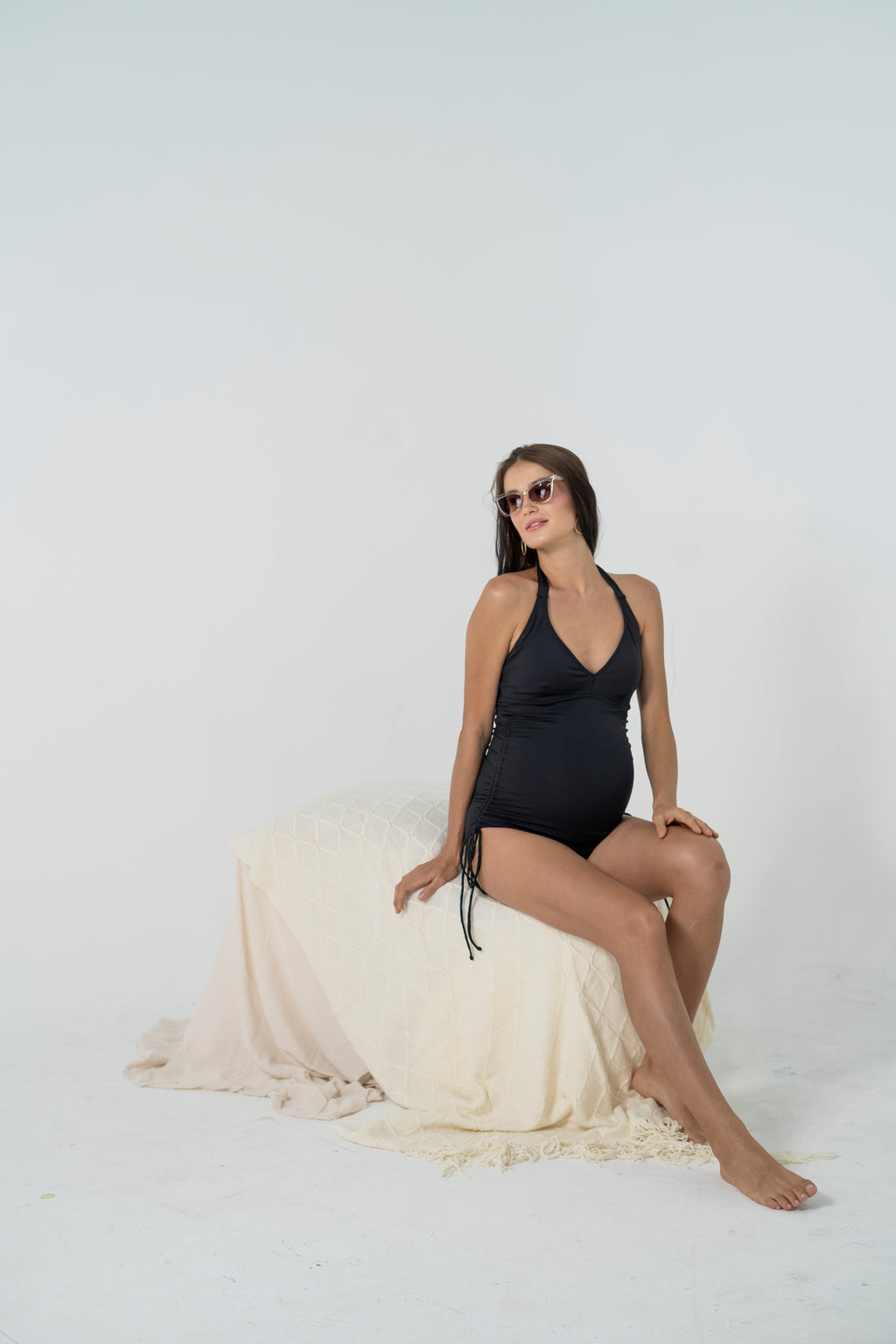 Cyrena Maternity Swimsuit (Black)