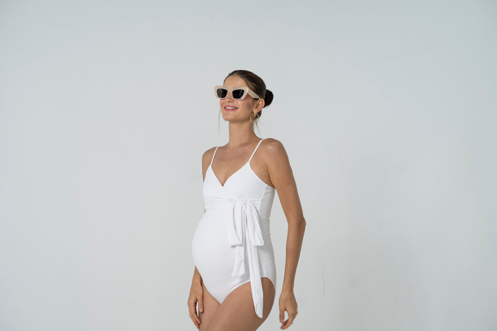 Akari Maternity Swimsuit (White)