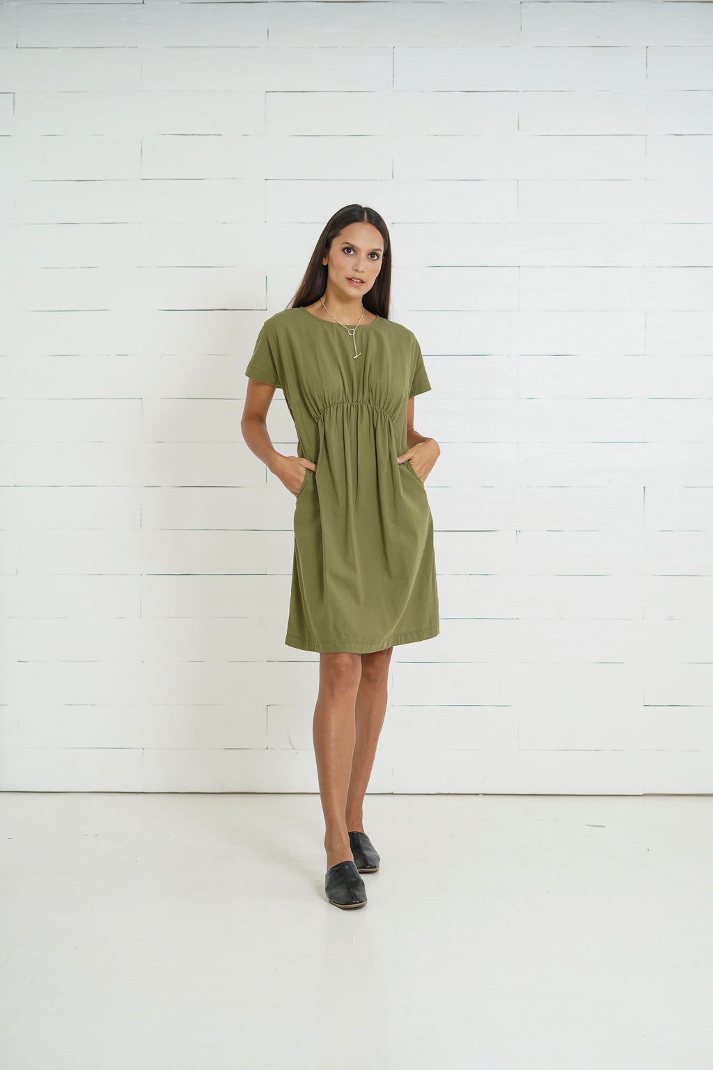 Harper  Nursing Dress    (Burnt Olive)