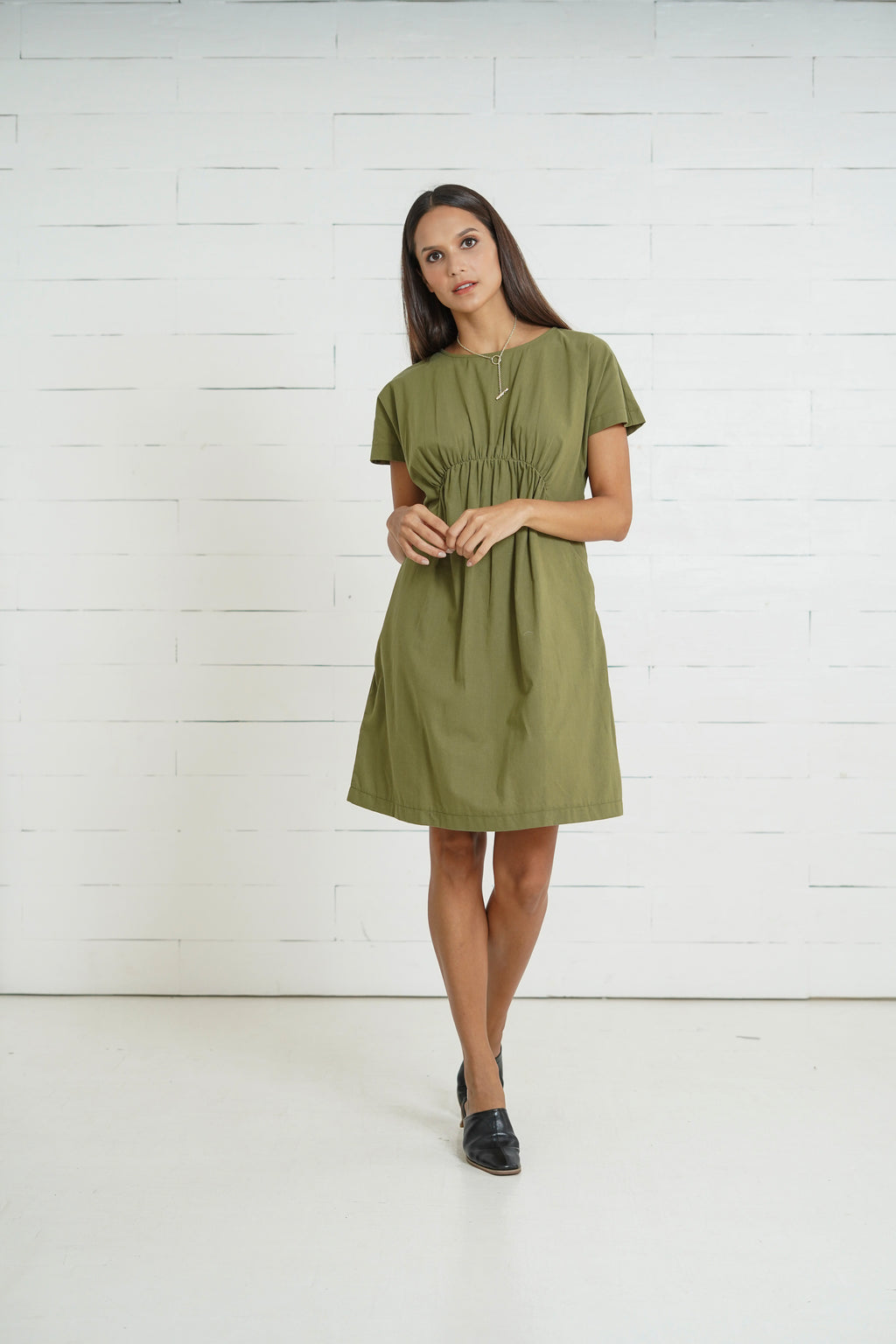 Harper  Nursing Dress    (Burnt Olive)