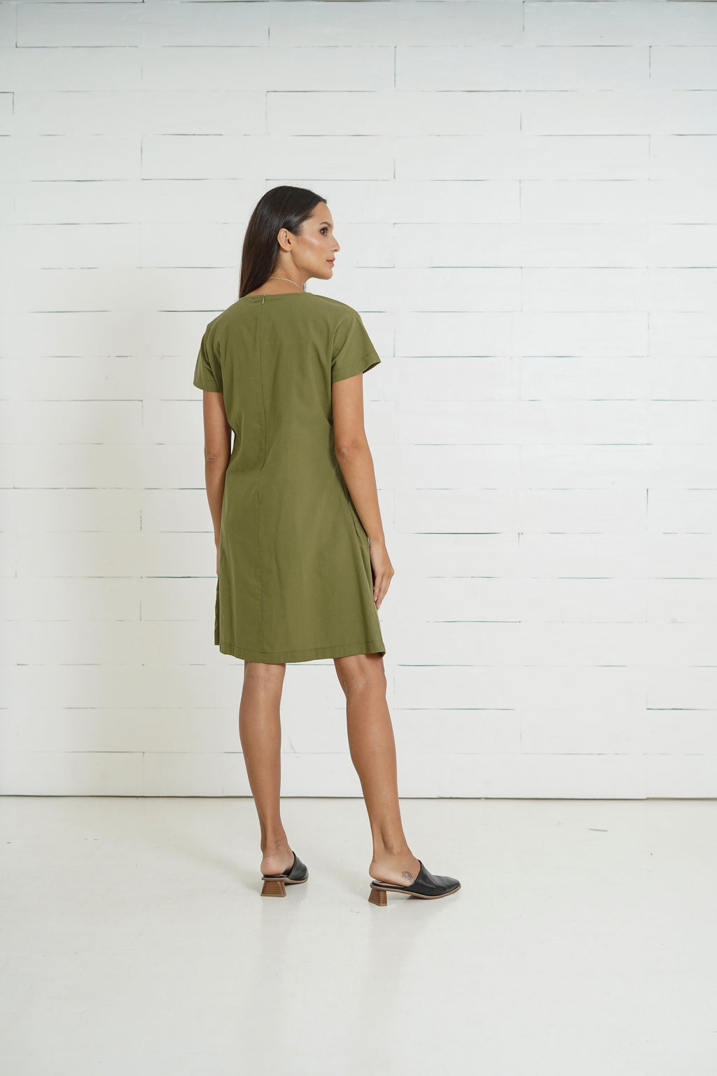 Harper  Nursing Dress    (Burnt Olive)