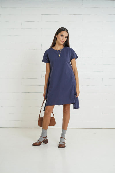 Aria Nursing Dress (Peacock Blue)