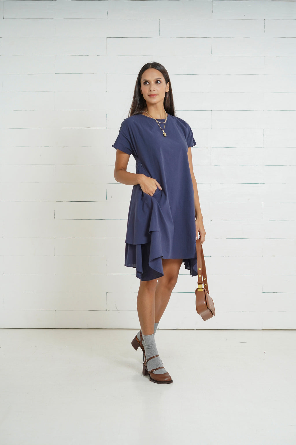 Aria Nursing Dress       (Peacock Blue)