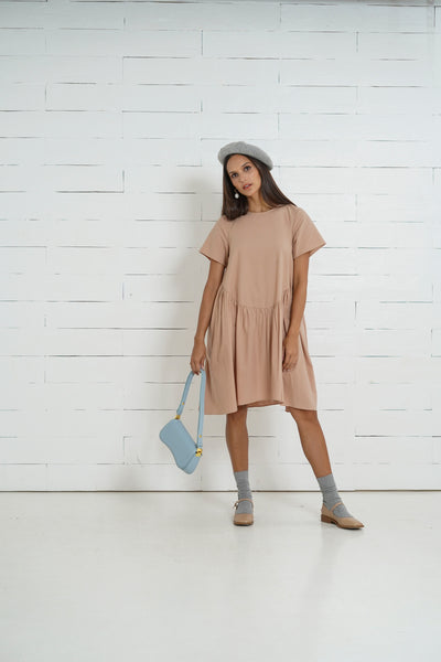 Olivia Nursing Dress (Tortilla Nude)