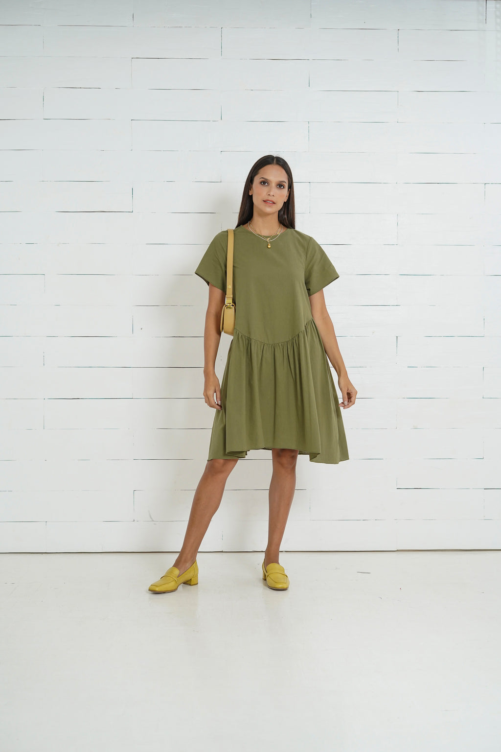 Olivia Nursing Dress     (Burnt Olive)