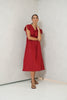 Layla Nursing Dress (Barn Red)
