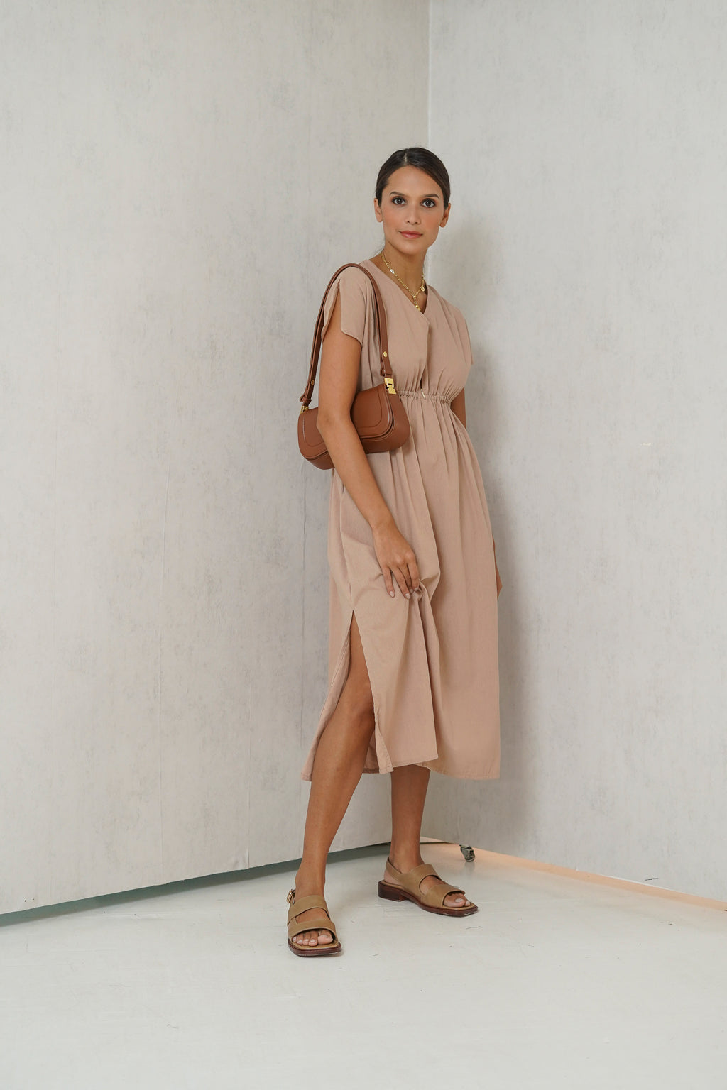Layla Nursing Dress        (Tortilla Nude)