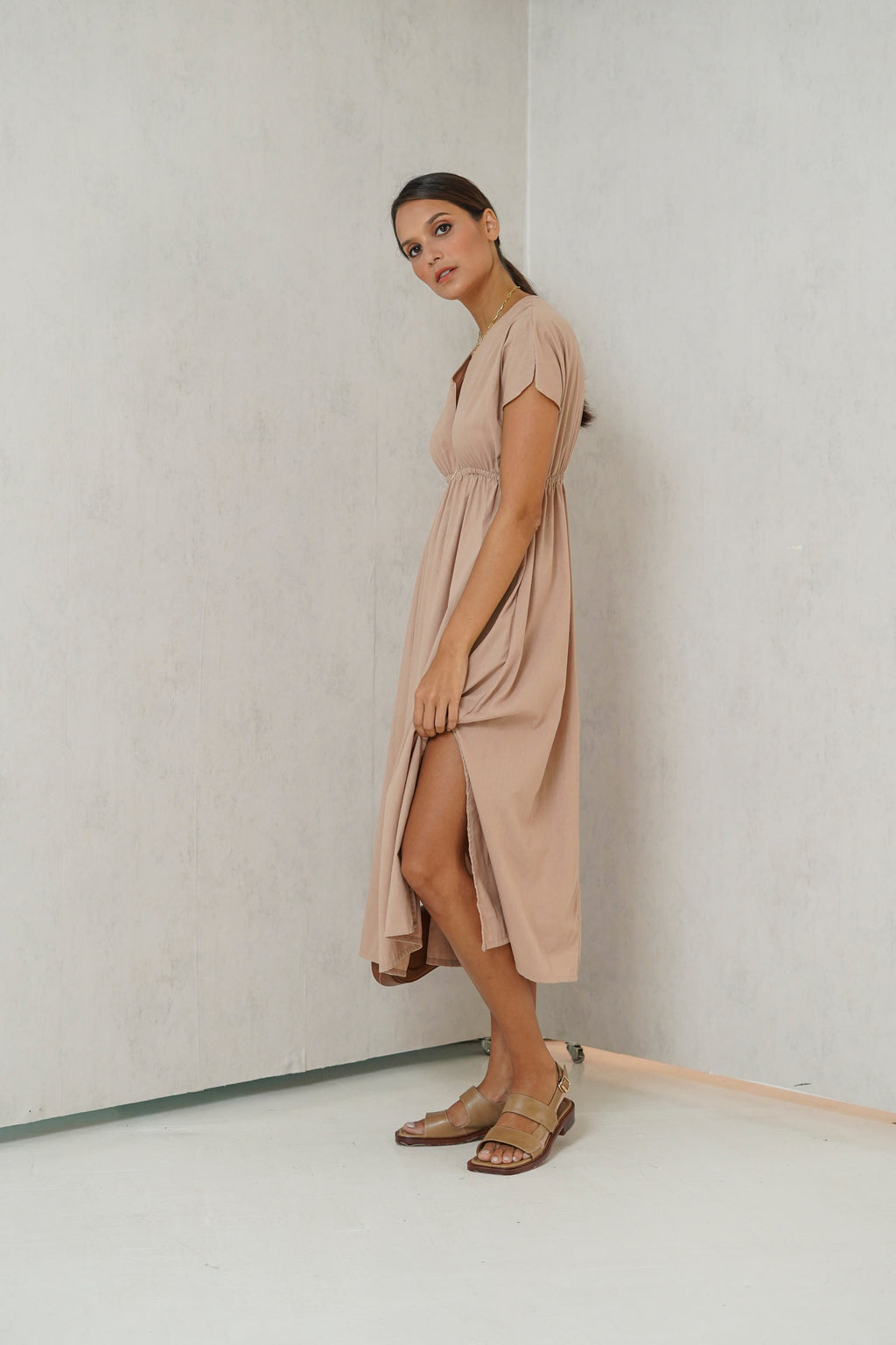 Layla Nursing Dress        (Tortilla Nude)
