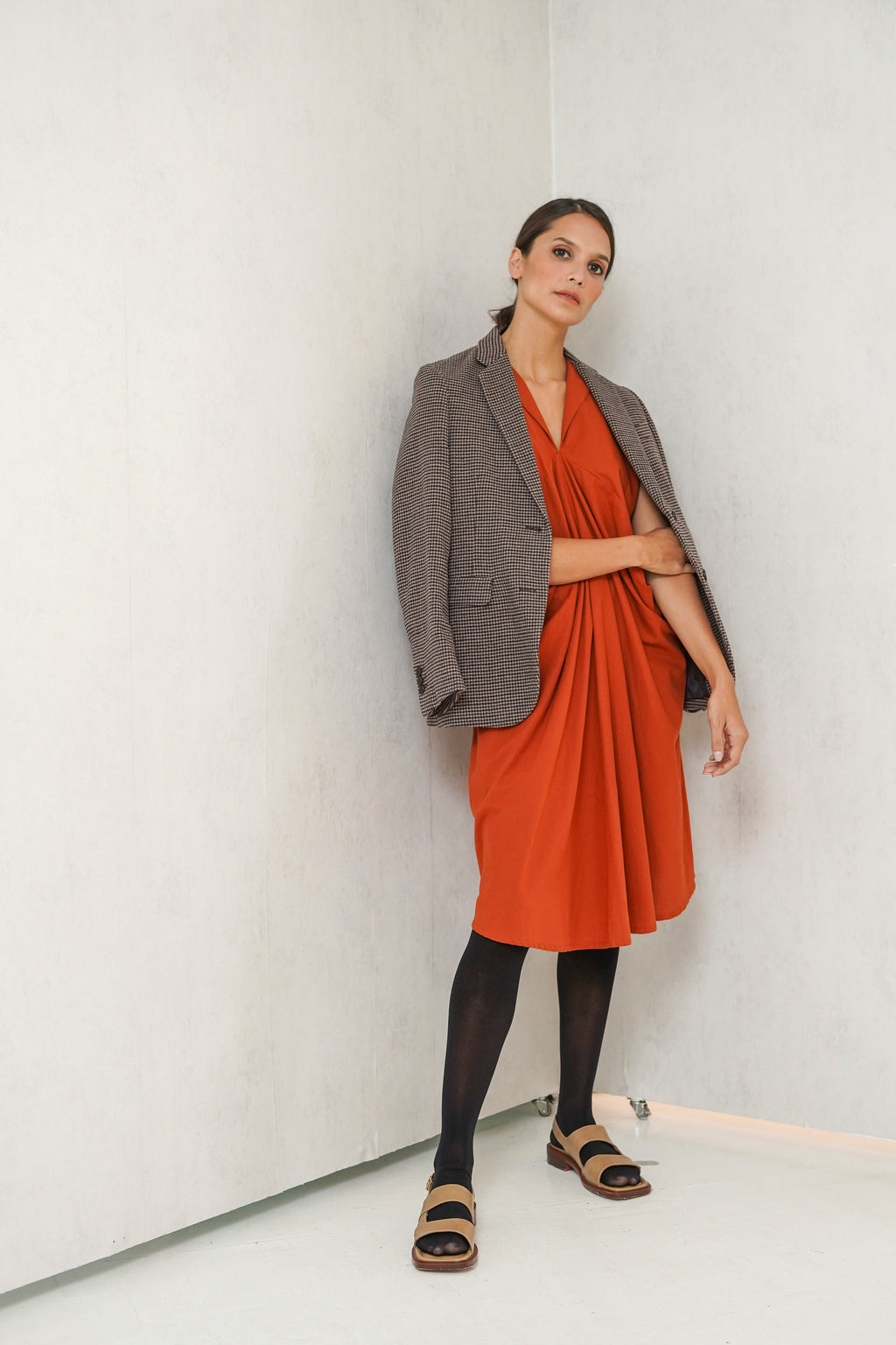 Skylar Nursing Dress          (Scarlet Wine)