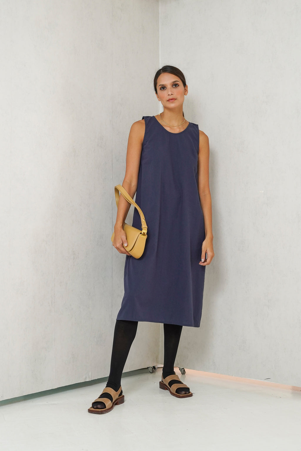 Sophia Sleeveless Nursing Dress ( Peacock Blue)