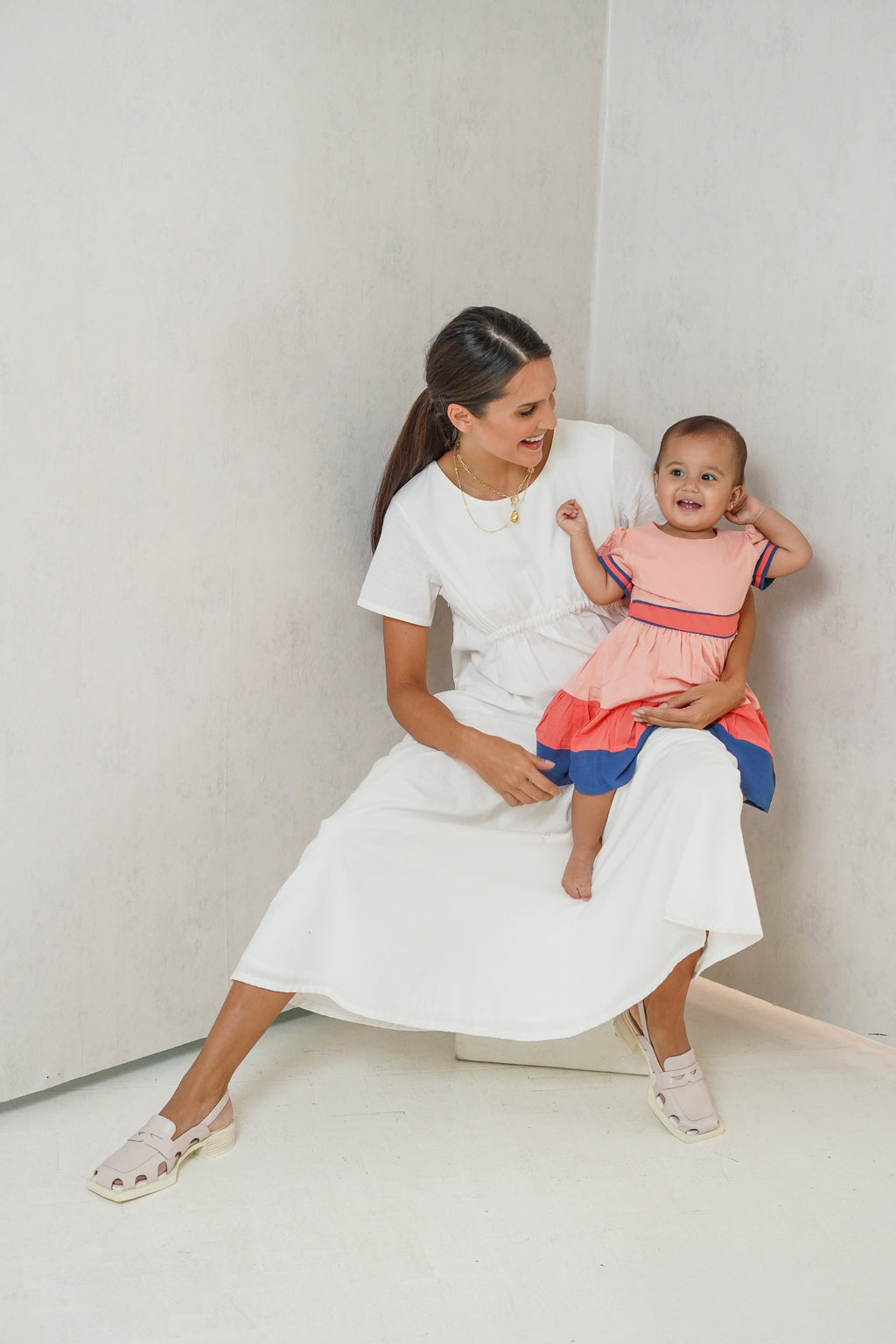 Gianna Nursing Dress  (Egg Shell)