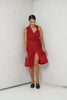 Avery Overlap Nursing Dress (Barn Red)