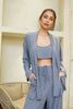 Spring Bralette and Pants Set with Kimono (Pearl River)