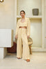 Spring Bralette and Pants Set with Kimono (Sepia)