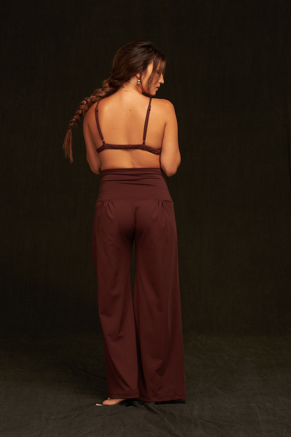 Zenith Bralette and Pants Set (Tawny Brown)