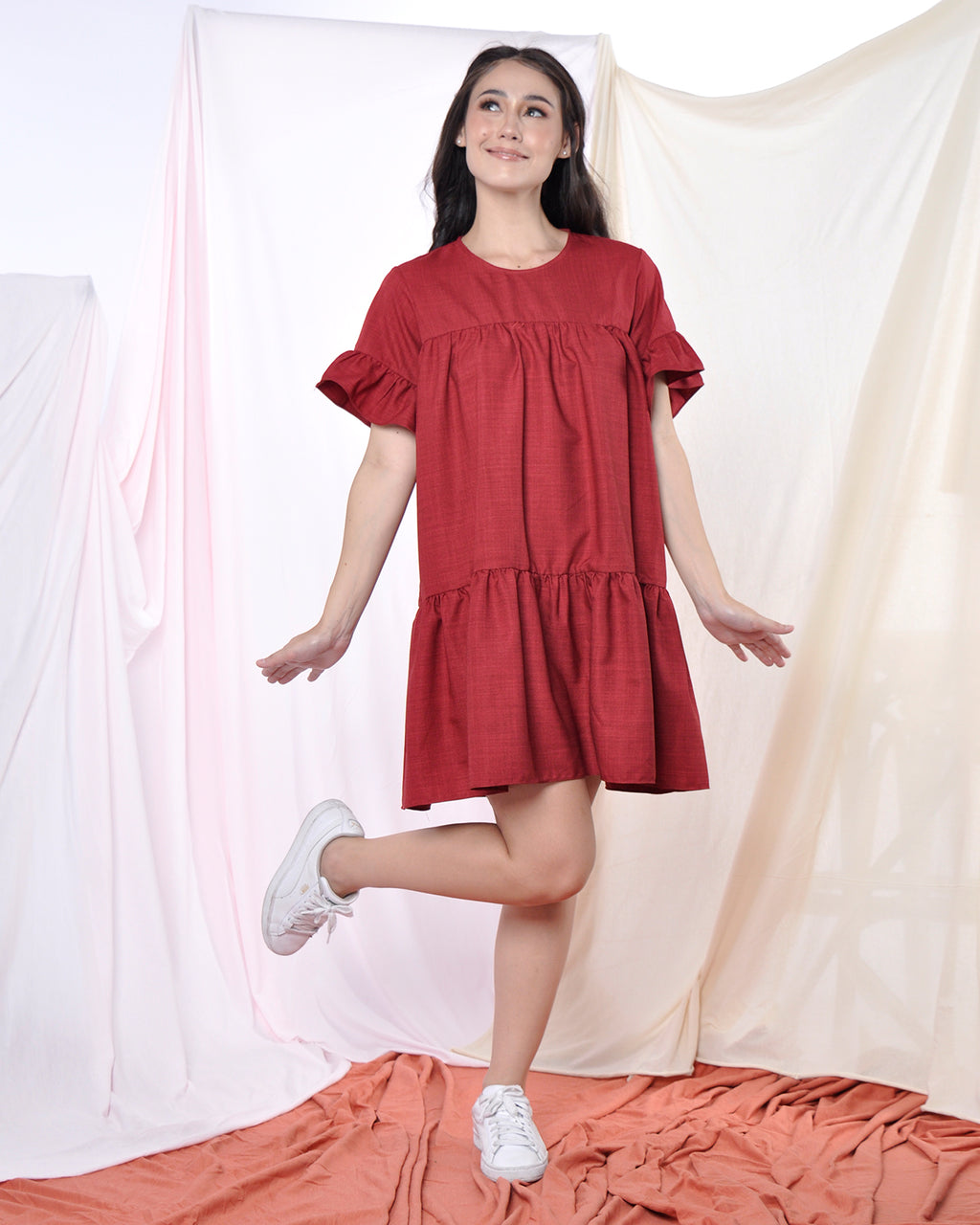 Play Dress in Wine Red