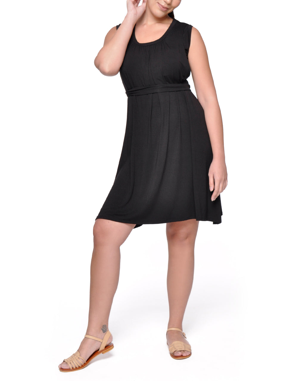 Hannah Nursing Dress with Belt