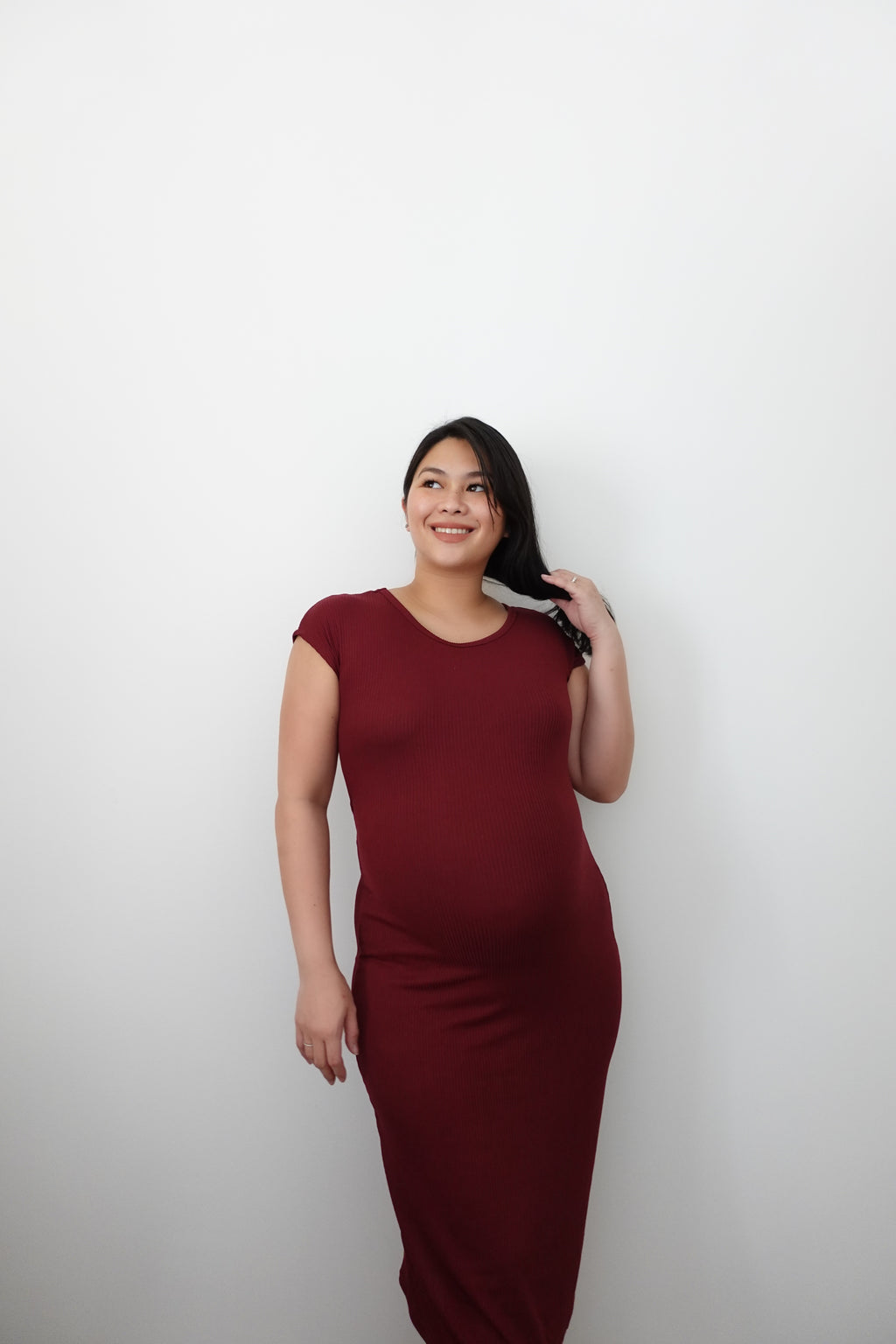 Janine  Maternity Dress Vermillion