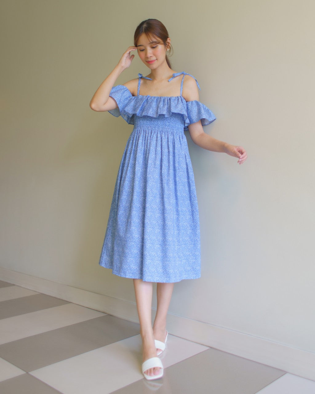 Luna Smocked Nursing Dress