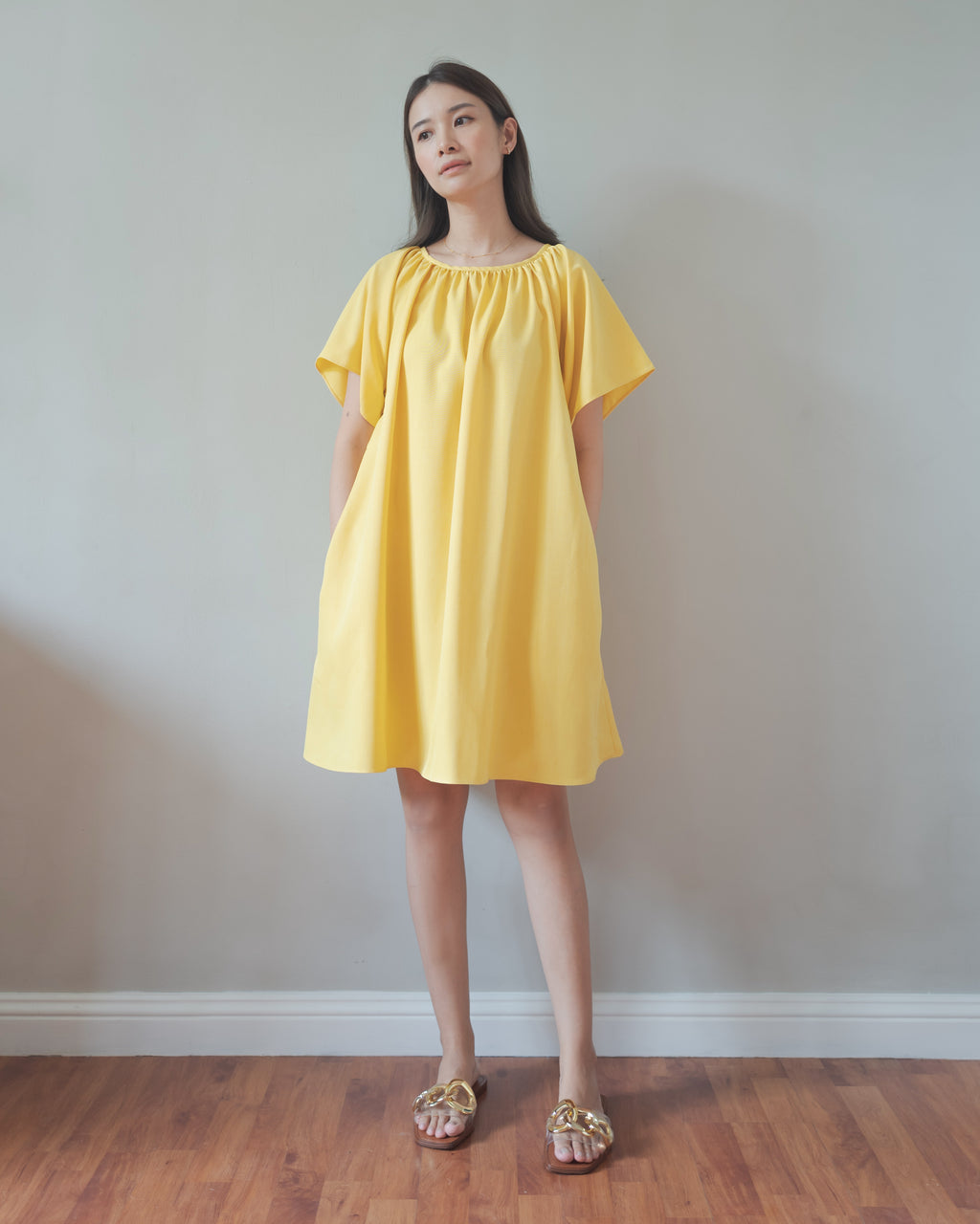 Rest Dress in Saffron Yellow