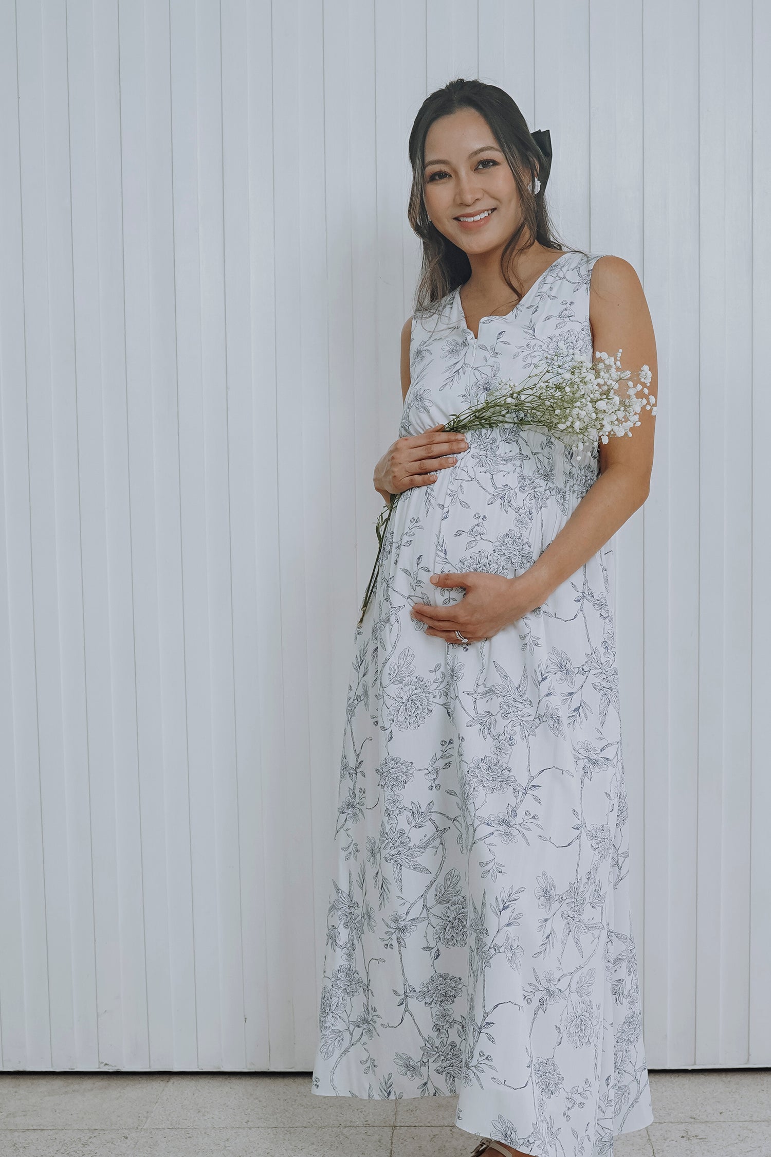 Danica Dress Blue Bird Print Elin Danica Dress Blue Bird Print Elin