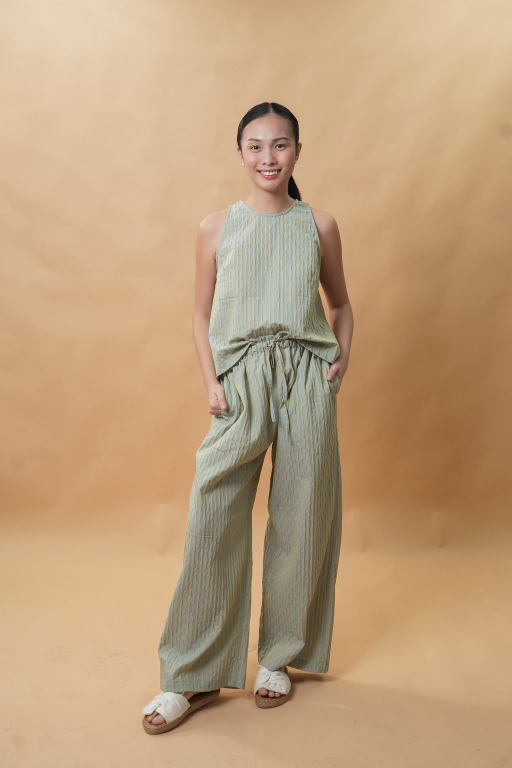 Mariana Set (Green/Blue Stripes)