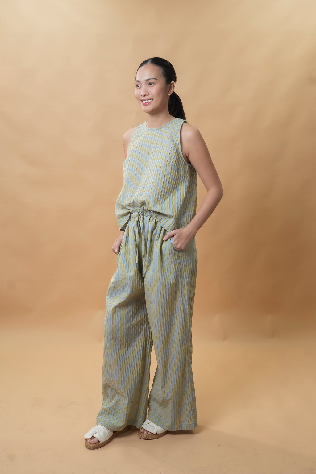 Mariana Set (Green/Blue Stripes)