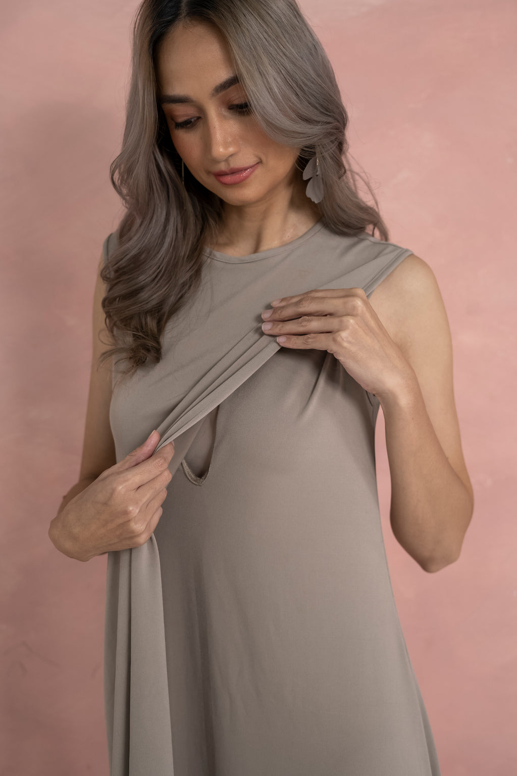 Emmeline Dress (Taupe)