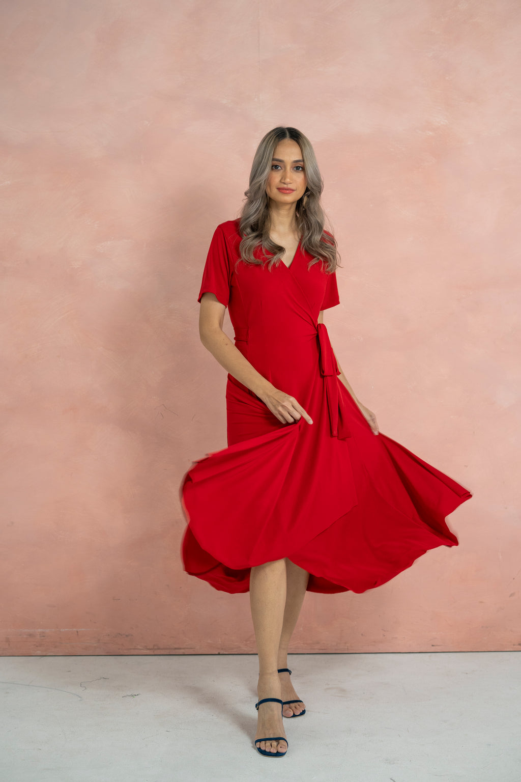 Scarlet Wrap Dress (Red)