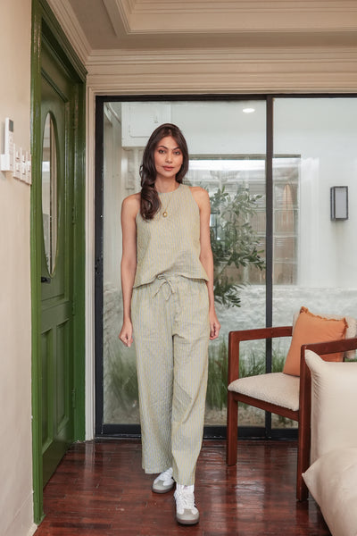 Mariana Set (Green/Blue Stripes)