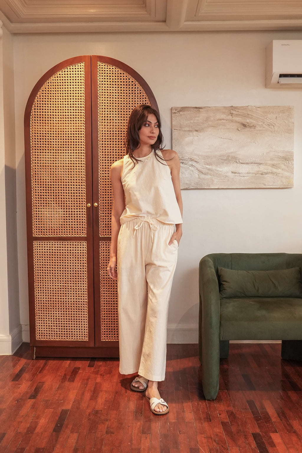 Mariana Top & Pants Set (Cream)