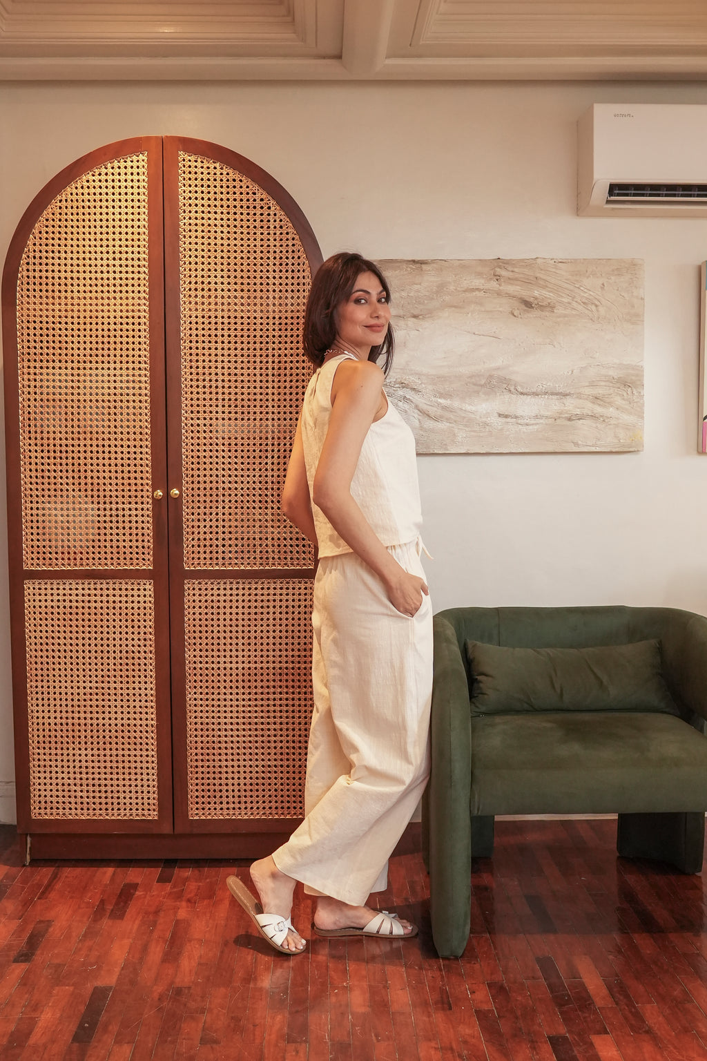 Mariana Top & Pants Set (Cream)
