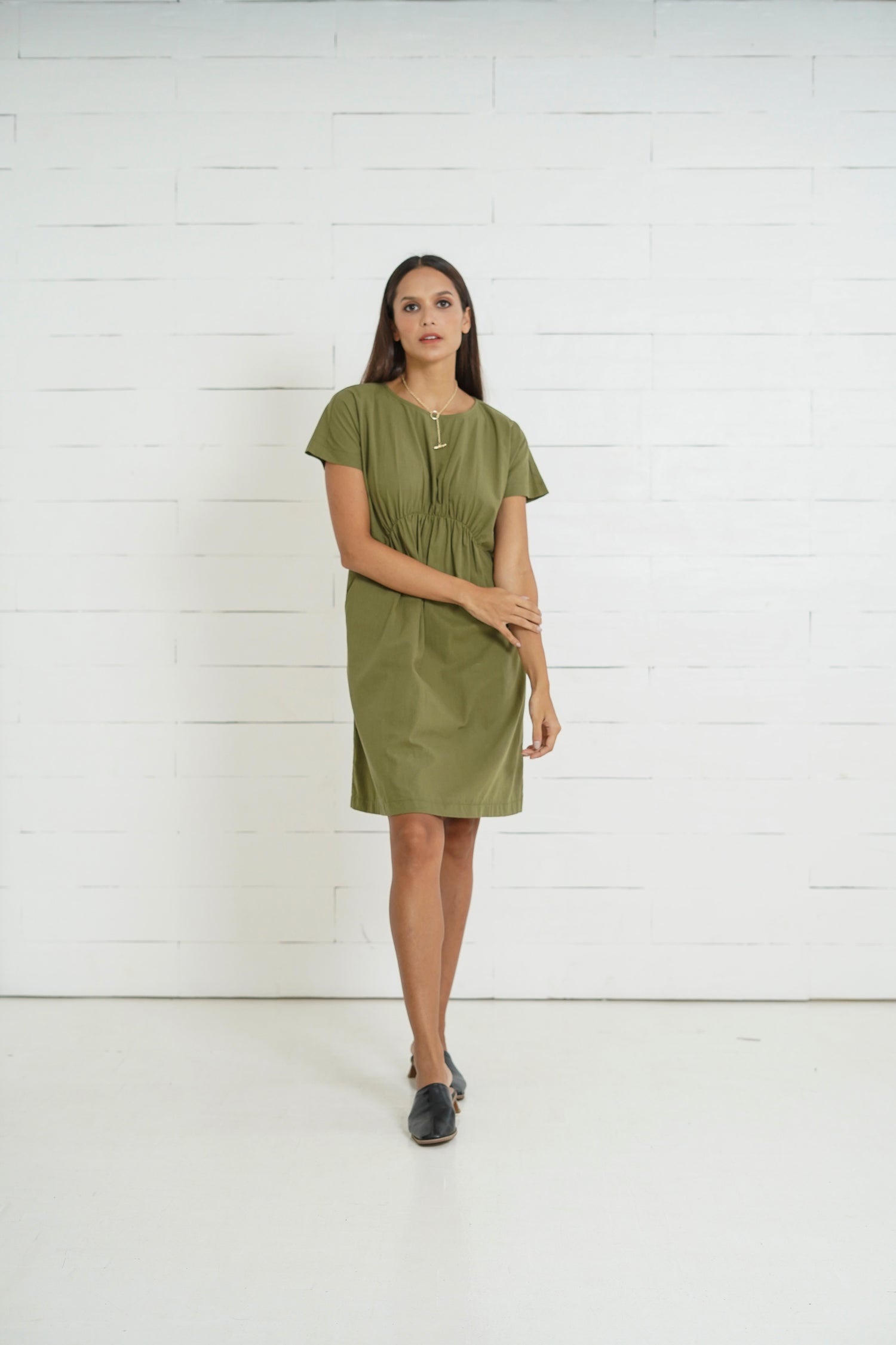 Harper Nursing Dress (Burnt Olive) – Elin