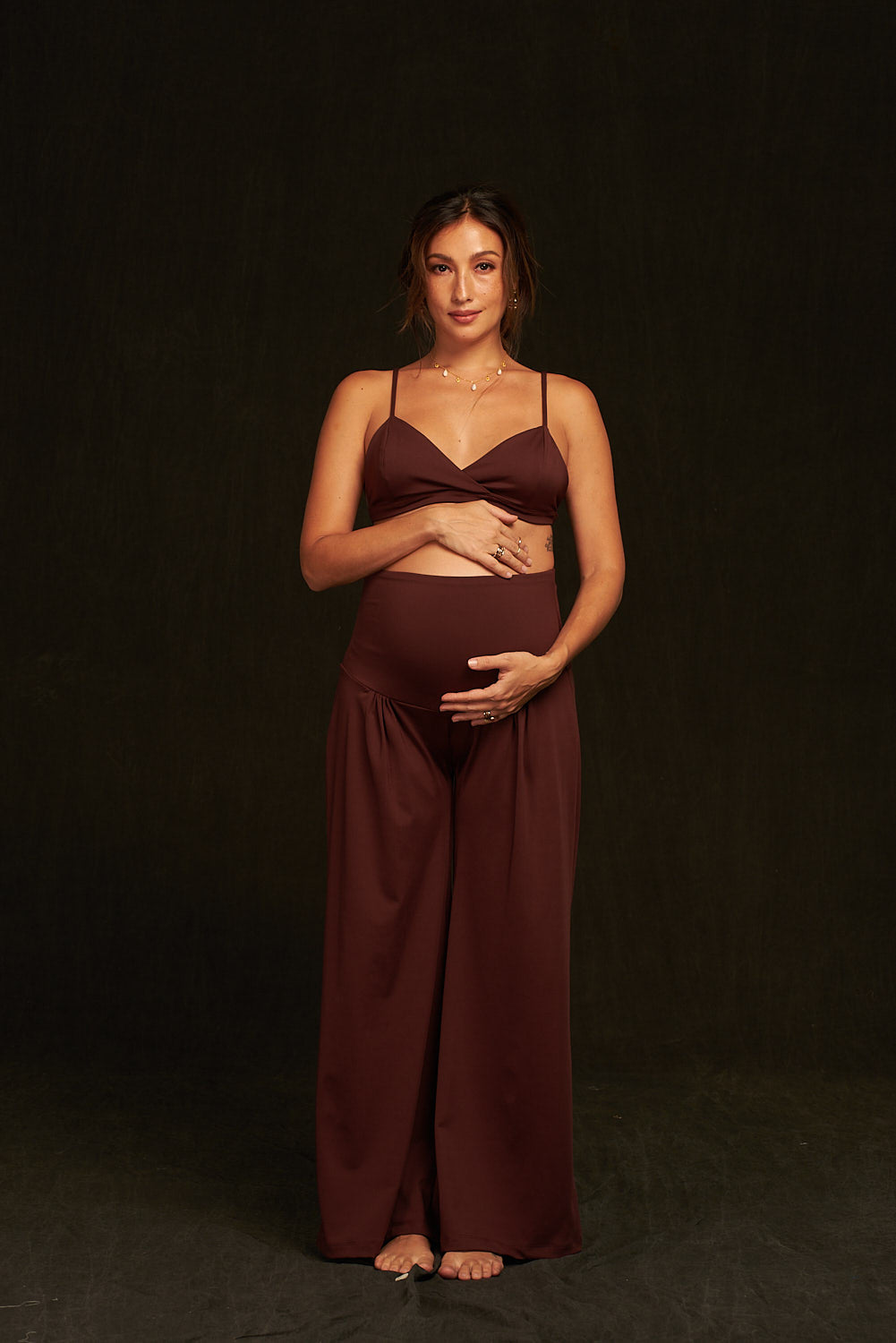 Zenith Bralette and Pants Set (Tawny Brown)