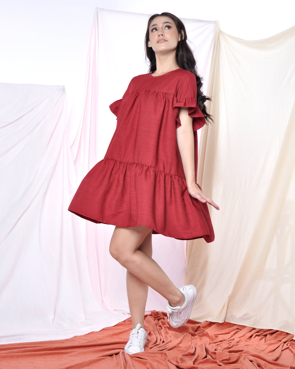 Play Dress in Wine Red