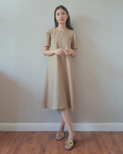 Everyday Dress in Saddle Brown