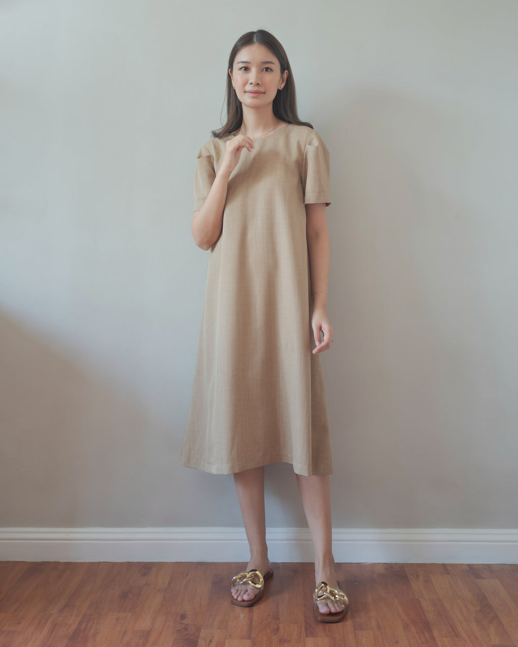 Everyday Dress in Saddle Brown