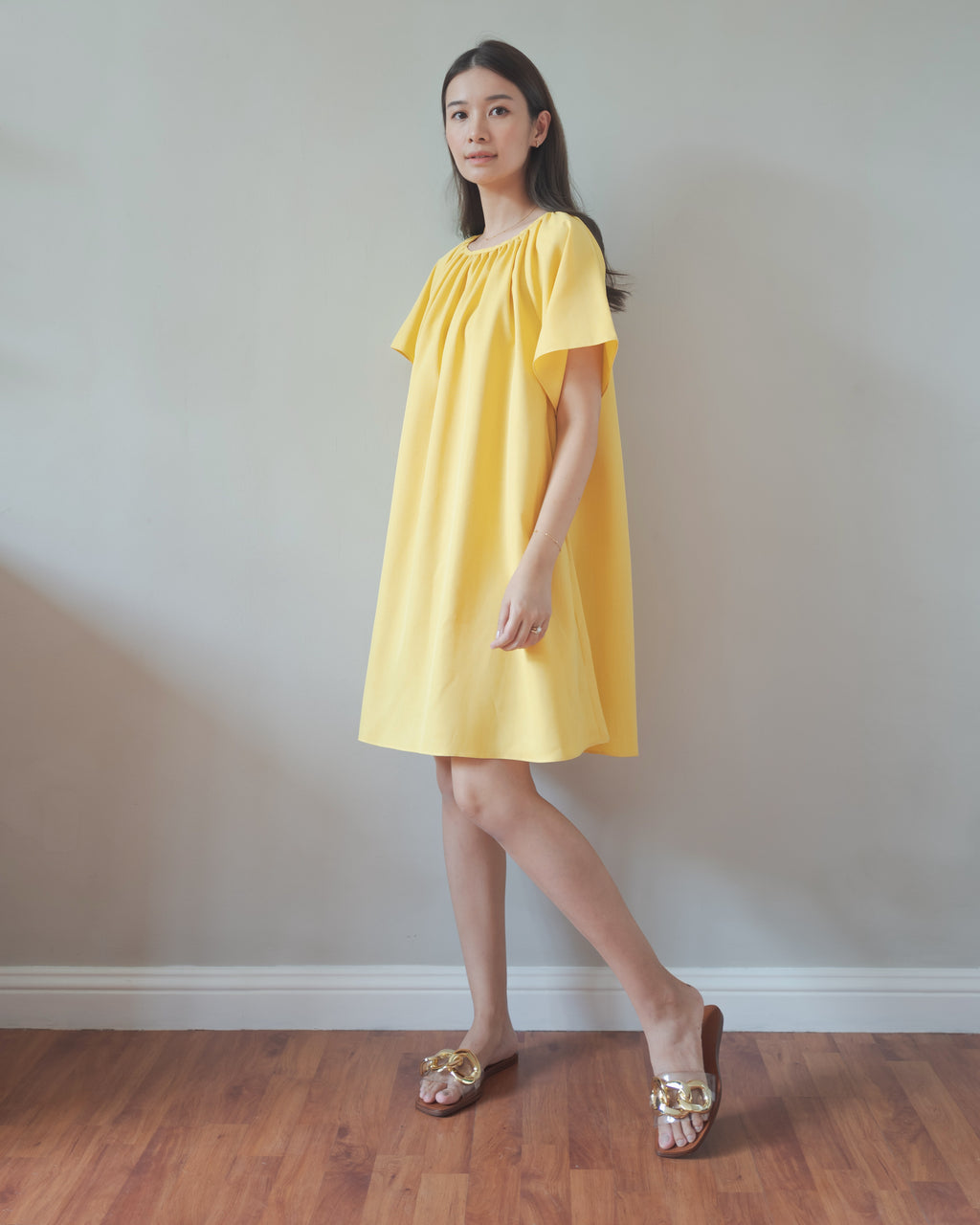 Rest Dress in Saffron Yellow