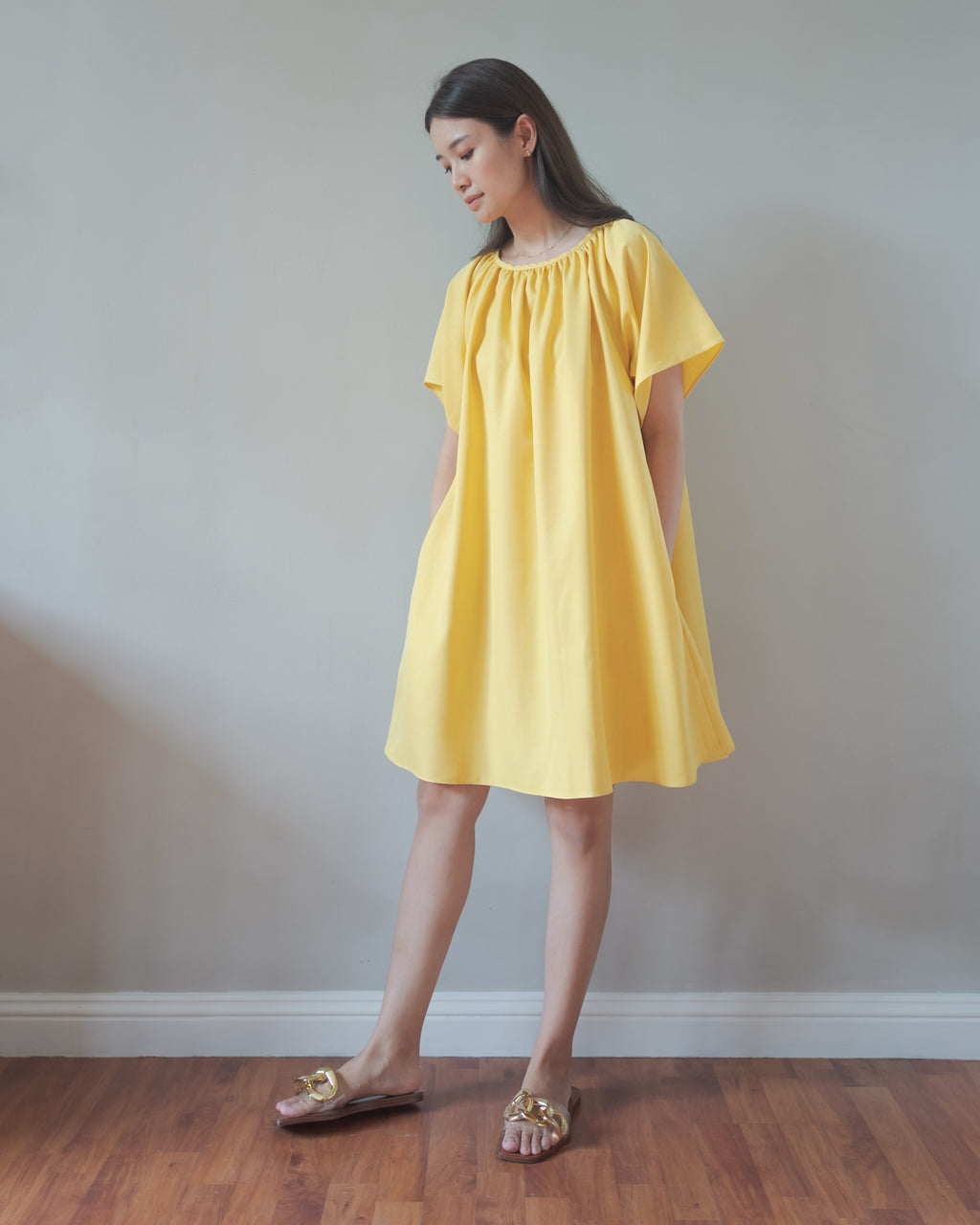Rest Dress in Saffron Yellow